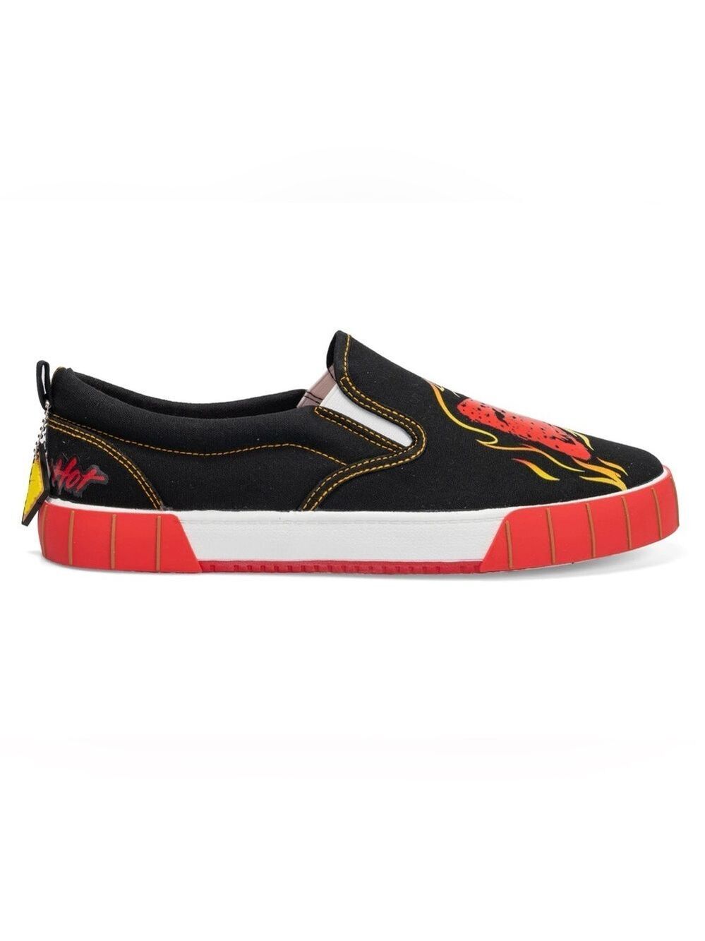 🔥🌶️Doritos Flamin’ Hot Slip-On Sneakers Men’s Size 10.5 Canvas Red & Black 🌶️🔥 - Picture 5 of 16